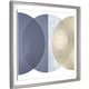 Lorell Circle Design Framed Abstract Art - 29.25" x 29.25" Frame Size - 1 Each - Gray, Yellow