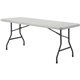 Lorell Ultra-Lite Folding Table - For - Table TopLight Gray Top - Dark Gray Base - 750 lb Capacity x 96" Table Top Width x 30" T