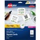 Avery Clean Edge Printable Square Cards with Sure Feed Technology, Rounded Corners, 2.5" x 2.5" , White, 180 Blank Cards for Las