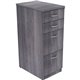 Lorell Relevance Series Charcoal Laminate Office Furniture Storage Cabinet - 4-Drawer - 15.5" x 23.6"40.4" - 4 x File, Box Drawe