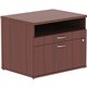 Lorell Relevance Series Mahogany Laminate Office Furniture Credenza - 2-Drawer - 29.5" x 22"23.1" - 2 x File Drawer(s) - 1 Shelv