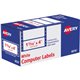 Avery Address Label - 1 7/16" Width x 4" Length - Permanent Adhesive - Dot Matrix - White - 1 / Sheet - 5000 Total Label(s) - 50