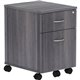 Lorell Relevance Series Charcoal Laminate Office Furniture Pedestal - 2-Drawer - 15.8" x 19.9"22.9" - 2 x File, Box Drawer(s) - 