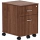 Lorell Relevance Walnut Laminate Mobile Pedestal - 2-Drawer - 15.8" x 19.9"22.9" - 2 x File, Box Drawer(s) - Finish: Laminate, W