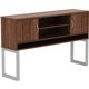 Lorell Walnut Laminate Freestanding Hutch - 59" x 15"36" - 3 Shelve(s) - Finish: Walnut Laminate