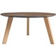 Lorell Relevance Walnut Round Coffee Table - 15.8" x 32" - Knife Edge - Walnut Laminate Table Top