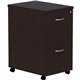 Lorell Essentials Espresso Laminate Pedestal - 16" x 22" x 28.3" Pedestal - Finish: Espresso, Silver Brush