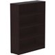 Lorell Essentials Espresso Laminate Bookcase - 0.8" Shelf, 36" x 12"48" - 4 Shelve(s) - 3 Adjustable Shelf(ves) - Square Edge - 