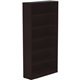 Lorell Essentials Espresso Laminate Bookcase - 0.8" Shelf, 36" x 12"72" - 6 Shelve(s) - 5 Adjustable Shelf(ves) - Square Edge - 