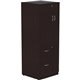 Lorell Essentials Laminate Tall Storage Cabinet - 2-Drawer - 23.6" x 23.6"65.6" Cabinet - 2 x File Drawer(s) - 1 Door(s) - 2 She
