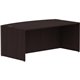 Lorell Espresso Laminate Desk - 72" x 41.4"29.5" Desk Shell, 1" Top - Bow Front Edge - Finish: Espresso Laminate