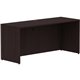 Lorell Espresso Laminate Desk - 66" x 24"29.5" Credenza Shell, 1" Top - Finish: Espresso Laminate, Silver Brush