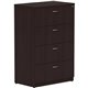 Lorell Essentials Espresso 4-drawer Lateral File - 35.5" x 22"54.8" Lateral File, 1" Top - 4 x File Drawer(s) - Finish: Espresso