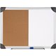 Lorell Dry Erase Aluminum Frame Cork Combo Boards - 24" Height x 36" Width - Natural Cork Surface - Self-healing - Aluminum Fram