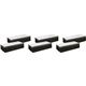 Lorell Chalkboard Eraser - Noiseless, Dustless - Black - Felt - 6 / Bundle