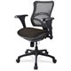Lorell Mid-back Fabric Seat Chair - Pepper Fabric Seat - Black Plastic Frame - 5-star Base - 1 Each