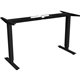 Lorell Quadro Workstation Sit-to-Stand 2-tier Base - Black Base - 27.50" to 47" Adjustment - 47" Height - Assembly Required - 1 
