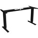 Lorell Quadro Workstation Sit-to-Stand 3-tier Base - Black Base - 24" to 50" Adjustment - 50" Height - Assembly Required - 1 Eac