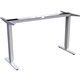 Lorell Quadro Workstation Sit-to-Stand 2-tier Base - Silver Base - 27.50" to 47" Adjustment - 47" Height - Assembly Required - 1
