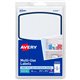 Avery Blue Border Removable Multi-Use Labels - Removable Adhesive - Arched Rectangle - Laser, Inkjet - White, Blue - Paper - 2 /
