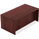 Lorell Chateau Series Mahogany Laminate Desking - 70.9" x 35.4"30" Desk, 1.5" Top - Reeded Edge - Material: P2 Particleboard - F