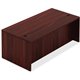 Lorell Chateau Series Mahogany Laminate Desking Table Desk - 66.1" x 29.5"30" Table, 1.5" Table Top - Reeded Edge - Material: P2