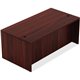 Lorell Chateau Series Mahogany Laminate Desking Table Desk - 59" x 29.5"30" Table, 1.5" Table Top - Reeded Edge - Material: P2 P