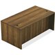 Lorell Chateau Series Walnut Laminate Desking Table Desk - 59" x 29.5"30" Table, 1.5" Table Top - Reeded Edge - Material: P2 Par