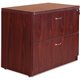 Lorell Chateau Series Mahogany Laminate Desking - 2-Drawer - 36" x 22"30" Lateral File, 1.5" Top - 2 Drawer(s) - Reeded Edge - M