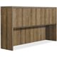 Lorell Chateau Series Walnut Laminate Desking - 70.9" x 14.8"36.5" Hutch, 1.5" Top - 4 Door(s) - Reeded Edge - Material: P2 Part