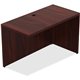 Lorell Chateau Series Mahogany Laminate Desking Return - 47.3" x 23.6"30" Desk, 1.5" Top - Reeded Edge - Material: P2 Particlebo
