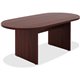 Lorell Chateau Series Mahogany 6' Oval Conference Table - 70.9" x 35.4"30" Table, 1.5" Top - Reeded Edge - Material: P2 Particle