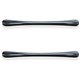 Lorell Laminate Drawer Traditional Pulls - Transitional - 4.5" Width x 0.4" Depth x 1" Height - Aluminum Alloy - Black