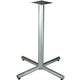 Lorell Silver Bistro-height X-leg Table Base - Metallic Silver X-shaped Base - 40.75" Height x 32" Width - Assembly Required - 1