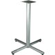 Lorell Silver Bistro-height X-leg Table Base - Metallic Silver X-shaped Base - 40.75" Height x 36" Width - Assembly Required - 1