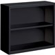 Lorell Fortress Series Bookcases - 34.5" x 13" x 30" - 2 x Shelf(ves) - Black - Powder Coated - Steel - Recycled