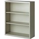 Lorell Fortress Series Bookcases - 34.5" x 13" x 42" - 3 x Shelf(ves) - Light Gray - Powder Coated - Steel - Recycled