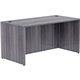 Lorell Essentials Laminate Desk Shell - 60" x 30"29.5" , 1" Top - Laminate, Weathered Charcoal Table Top - Grommet