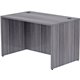 Lorell Essentials Laminate Desk Shell - 48" x 30"29.5" , 1" Top - Laminate, Weathered Charcoal Table Top - Grommet