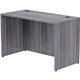 Lorell Essentials Laminate Desk Shell - 48" x 24"29.5" , 1" Top - Laminate, Weathered Charcoal Table Top - Grommet