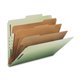 Nature Saver 2/5 Tab Cut Letter Recycled Classification Folder - 8 1/2" x 11" - 3" Expansion - Prong K Style Fastener - 2" Faste