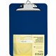 Nature Saver Recycled Plastic Clipboards - 1" Clip Capacity - 8 1/2" x 12" - Heavy Duty - Plastic - Blue - 1 Each