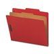 Nature Saver Letter Recycled Classification Folder - 8 1/2" x 11" - 2" Fastener Capacity for Folder - 1 Divider(s) - Bright Red 