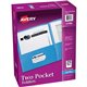 Avery Letter Pocket Folder - 8 1/2" x 11" - 40 Sheet Capacity - 2 Internal Pocket(s) - Embossed Paper - Light Blue - 25 / Box