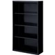 Lorell Fortress Series Bookcases - 34.5" x 13" x 60" - 4 x Shelf(ves) - Black - Powder Coated - Steel - Recycled