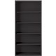Lorell Fortress Series Bookcase - 34.5" x 13" x 72" - 5 x Shelf(ves) - Black - Powder Coated - Steel - Recycled