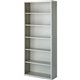Lorell Fortress Series Bookcases - 34.5" x 13" x 82" - 6 x Shelf(ves) - Light Gray - Powder Coated - Steel - Recycled - Assembly