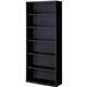 Lorell Fortress Series Bookcases - 34.5" x 13" x 82" - 6 x Shelf(ves) - Black - Powder Coated - Steel - Recycled