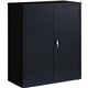 Lorell Fortress Series Storage Cabinets - 18" x 36" x 42" - 3 x Shelf(ves) - Recessed Locking Handle, Hinged Door, Durable - Bla