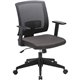 Lorell Mid-back Task Chair - Black Fabric Seat - Black Mesh Back - Mid Back - 5-star Base - Armrest - 1 Each